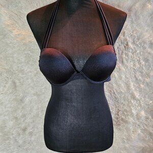 Elegant Black Halter Bikini Top